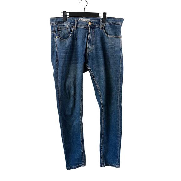 Zara Mens Straight Leg Blue Jeans Size 32 - Picture 1 of 5